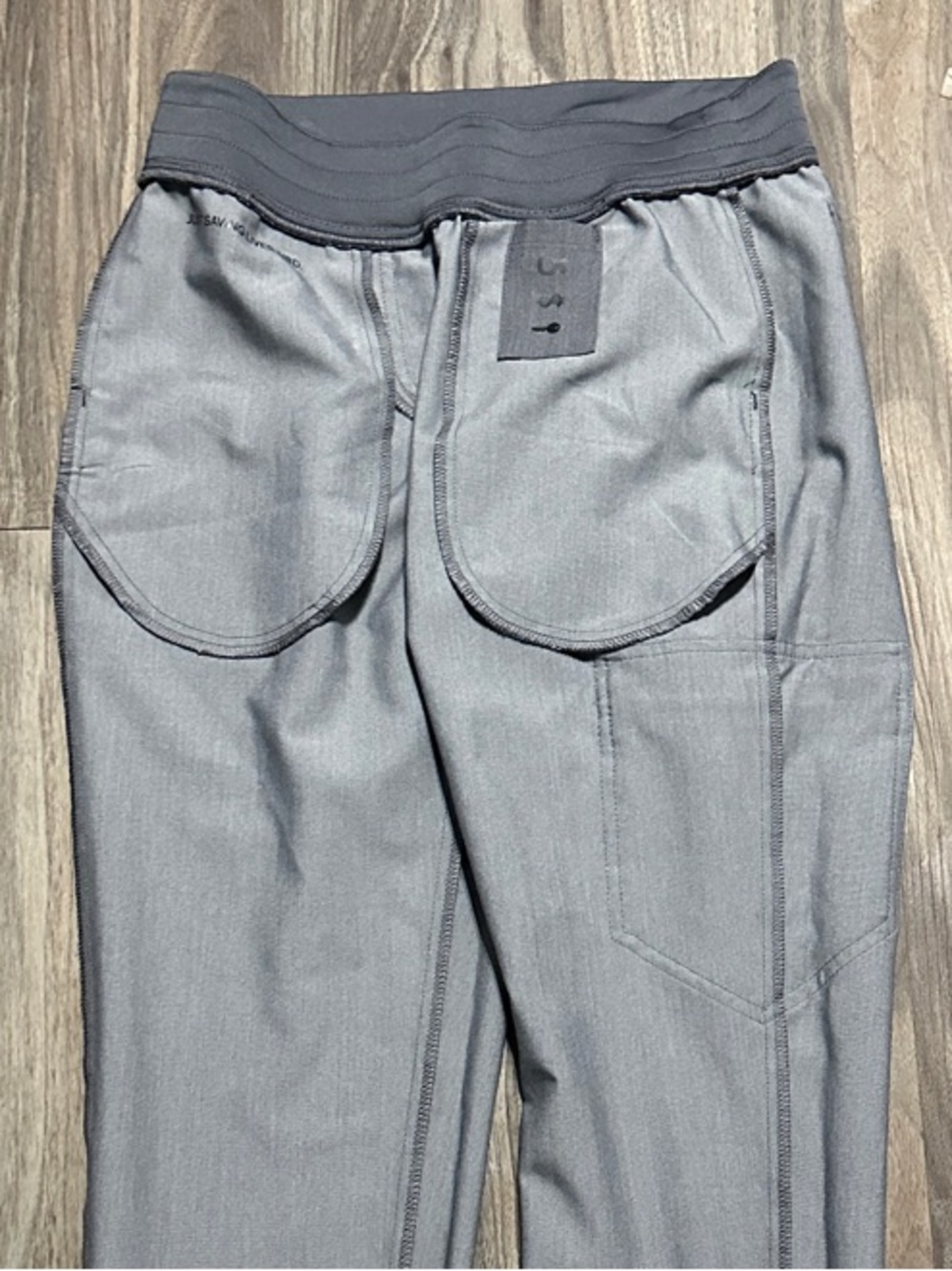 Figs Gray Drawstring Jogger Scrub Pants - Picture 10 of 10